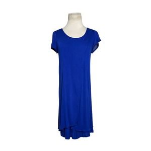 Kensie blue short sleeves overlayer casual mini dress size XS